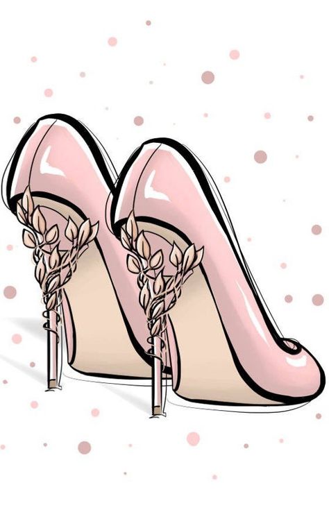 How To Draw Heels, Fashion Wall Art Printables, Shoe Sketches, Heels Aesthetic, Shoes Illustration, Shoe Design Sketches, Shoes Drawing, Acrylic Nails Coffin Pink, Fashion Design Portfolio