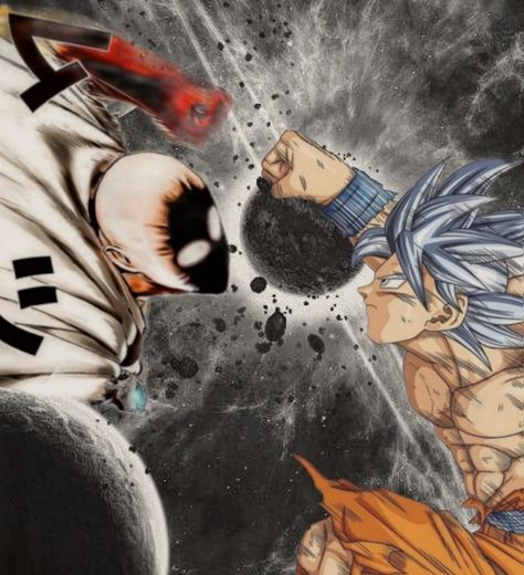 Muy bien Goku Vs One Punch Man, One Punch Man Vs Goku, Goku And Saitama, Saitama Vs Garou, Goku Vs Saitama, Saitama Manga, Anime Multiverse, Saitama Anime, Dragon Punch