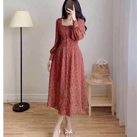 Frock Dress Western, Korean Frock Design, Modest Frocks, Muslim Fashion Dress Simple, Gown Western, Western Frocks, Stitches Design, Trendy Outfits Indian, Simple Style Outfits