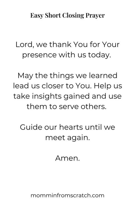 Need a short closing prayer for class? I've got you! See the post for more class prayers! Everyday Short Prayers, Prayers To Close Bible Study, Short Powerful Prayers, Prayers For Leadership, Closing Bible Study Prayers, Online Class Prayer, Short Daily Prayers, English Prayer For School, Prayer For Bible Study Opening