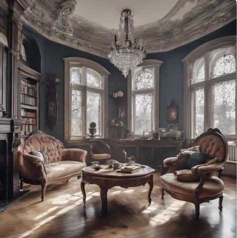 Dark Victorian Interior, Victorian Home Interior Design, Victorian House Interior Design, Victorian Era Interior, Victorian Home Aesthetic, Victorian Style Homes Interior, Victorian Style Interior Design, Modern Victorian Homes Interior, Victorian Explorer