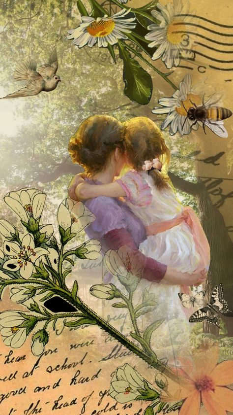 mother and daughter :) #nature #garden #flowers Mother Daughter Wallpaper Aesthetic, Mother And Daughter Wallpaper, Mother Daughter Art, Shadow Pictures, Create Collage, Aesthetic Collage, Mother Daughter, Surrealism, Flower Garden