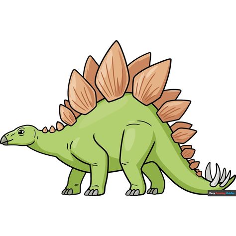 How to Draw a Stegosaurus Drawing Dinosaurs Easy Cute, Drawing Of Dinosaur, Dinosourusse Drawing, Stegosaurus Art, Stegosaurus Illustration, Stegasorus Dinosaur, Stegosaurus Drawing, How To Draw Dinosaurs, Dinosaurs Drawing