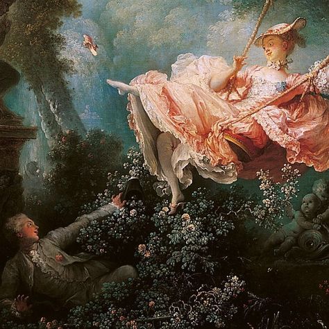 The Swing by Jean-Honoré Fragonard (ca. 1767) from The Wallace Collection in London. #arthistory #art #historyofart by paintings.daily Rococo Painting, Jean Honore Fragonard, Rococo Art, Most Famous Paintings, French Rococo, Baroque Art, Sofia Coppola, The Swing, Painting Wallpaper