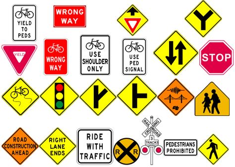 Traffic signs are used to direct traffic flow and are in certain situations required by the Department of Transportation (DOT). Description from harveysigns.com. I searched for this on bing.com/images Pedestrian Safety Activities, Cheating Quotes Funny, Road Safety Signs, Safety Signs And Symbols, Communities Unit, Asd Classroom, Transportation Unit, Pedestrian Safety, Bingo For Kids