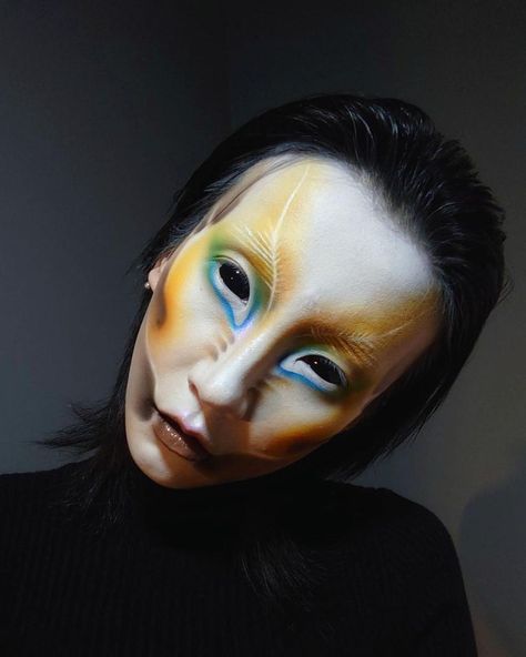 frankie tamaru he/him (@sloopy__) • Instagram photos and videos Moth To A Flame, Alien Makeup, Funky Makeup, Drag Make-up, Theatre Makeup, Avant Garde Makeup, Magical Makeup, Elf Makeup, School Makeup