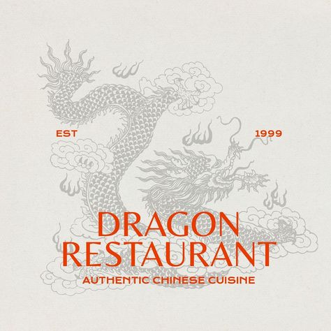 Chinese Food Quotes, Chinese Food Design, Chinese Food Logo, Idea Template, Restaurant Vintage, Chinese Theme, Food Quotes, Logo Food, Chinese Dragon