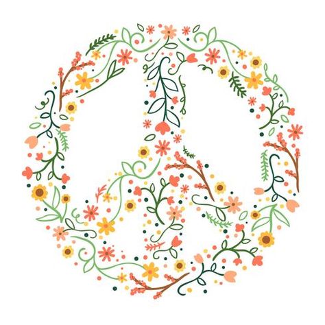 Floral Peace Sign, Embroidery Felt, Disney Paintings, Give Peace A Chance, Beading Embroidery, Felt Embroidery, Sketches Easy, Folk Art Painting, Free Vector Art