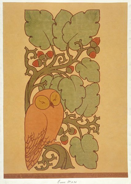 The Owl | C. F. A. Voysey | V&A Search the Collections Arts And Crafts Style Paintings, C F A Voysey, New England Illustration, Wallpaper Frieze, Art Nouveau Bird, Cfa Voysey, Pallet Inspiration, Motifs Art Nouveau, Owl Wallpaper