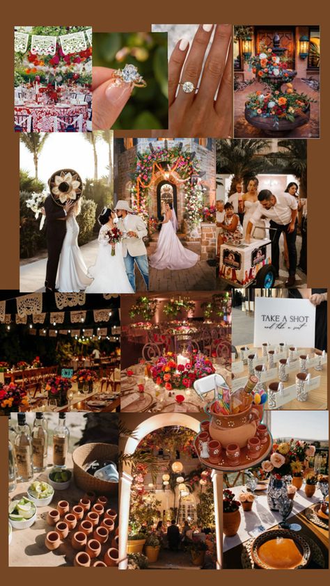 Charro Wedding Ideas Centerpieces, Mexican Wedding Inspiration, Mexican Wedding Ideas Traditional, Summer Western Wedding, 10 Year Vow Renewal Ideas, Fall Mexican Wedding, Spanish Wedding Decor, Charro Wedding Ideas, Hacienda Wedding Decor