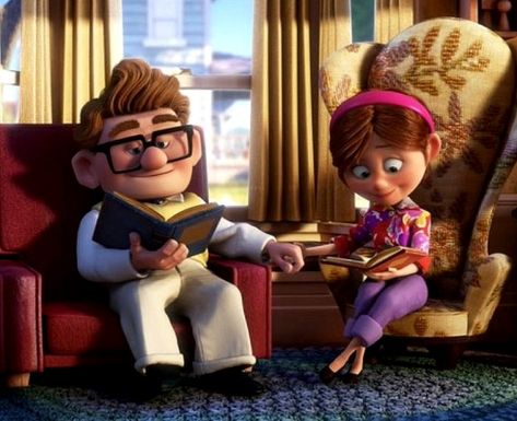 Young Ellie and Carl. Up Carl Y Ellie, Up Carl And Ellie, Up Pixar, Up The Movie, Disney Up, Karakter Disney, Disney Fanatic, Disney And Dreamworks, Disney Animation