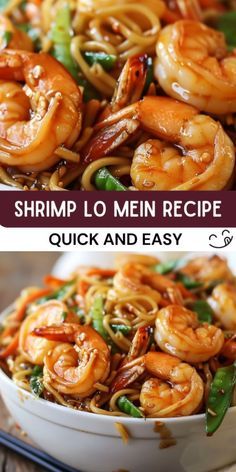 Shrimp Lo Mein Shrimp And Broccoli Lo Mein, Lomein Shrimp Recipes, Shrimp Mei Fun Recipe Chinese Food, Prawn Asian Recipe, Hoisin Shrimp Recipes, Shrimp Chow Mein Recipe Easy, Chicken And Shrimp Lo Mein, Shrimp And Noodle Recipes Easy, Asian Shrimp Dishes