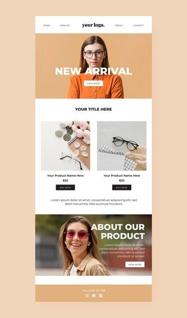 Ecommerce email template Premium Vector | Premium Vector #Freepik #vector #template #marketing #website #email Ecommerce Email Template, Email Campaign Template, Ecommerce Email Design, Email Template Design Inspiration, Product Newsletter, Flodesk Email, Email Marketing Template Design, Email Sample, Advertising Campaign Design