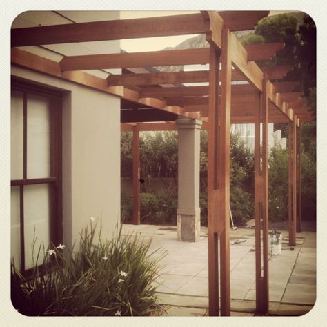 Solar Pergola, Dubai Holidays, Ranch House Exterior, Modern Entrance, Timber Architecture, Modern Pergola, Wood Pergola, Wooden Posts, Canopy Design