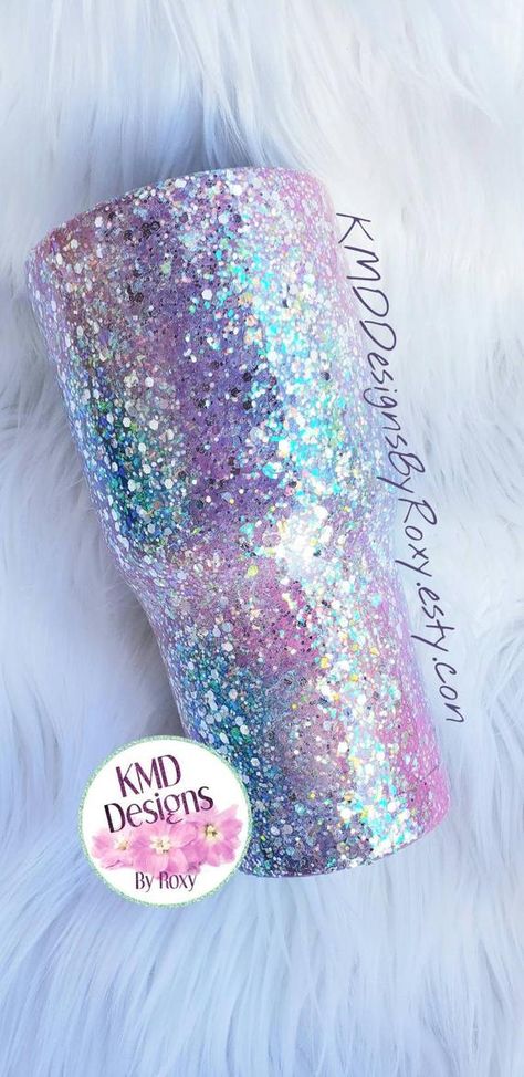 Purple Glitter Tumbler, Cricut Tumbler, Cup Inspiration, Yeti Cup Designs, Tumbler Inspiration, Epoxy Cups, Yeti Cups, Cricut Air, Resin Tumblers