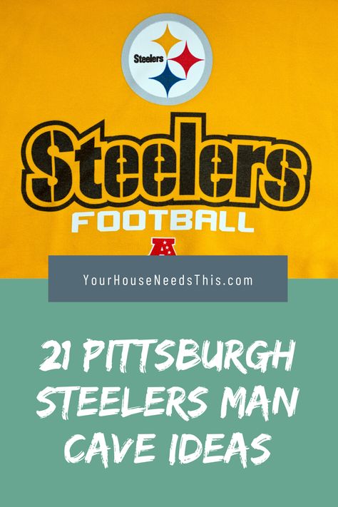 21 Pittsburgh Steelers Man Cave Ideas - Today we show you some amazing inspirations and ideas on how to decor your basement and man cave area. #house #homediy #home #decor #decorideas #housedecor #basement #mancave Pittsburgh Steelers Man Cave Ideas, Steelers Man Cave Ideas, Football Man Cave Ideas, Steelers Man Cave, Tv Room Ideas Cozy, Basement Mancave, Pittsburgh Steelers Man Cave, Steelers Decor, Football Man Cave