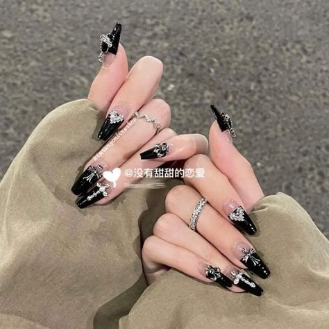 Black french nails