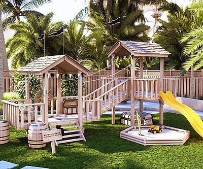 Pirate Ship Playhouse Castle Playhouse Plans, Playhouse Plan, Playhouse Plans, Tree House Plans, Backyard Kids Play Area, Play Yard, Backyard Playground, Backyard Play, Kids Play Area