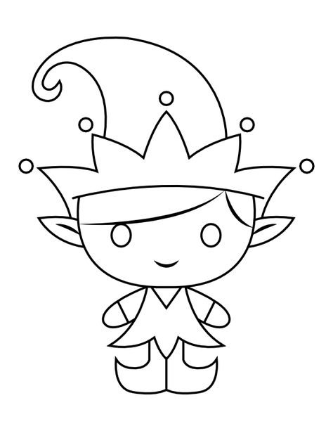 Printable Cute Christmas Elf Coloring Page Elf Coloring Pages, Free Printable Christmas Coloring Pages, Elf Coloring, Merry Christmas Coloring Pages, Kids Christmas Coloring Pages, Elf Printables, Elf Drawings, Christmas Socks Gift, Free Christmas Coloring Pages