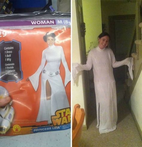 Happens most of the time lmao Clothing Fails, Online Shopping Fails, Leia Costume, Vintage Halloween Costume, Ghost Costume, Fashion Fail, Princess Leia, Halloween Dress, Funny Fails