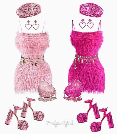 Pink Style Aesthetic, Pink Fashion Aesthetic, Hot Pink Outfits, Street Style Store, Hot Pink Outfit, Hello Kitty Jewelry, Sister Outfits, Clueless Outfits, Scarf Women Fashion