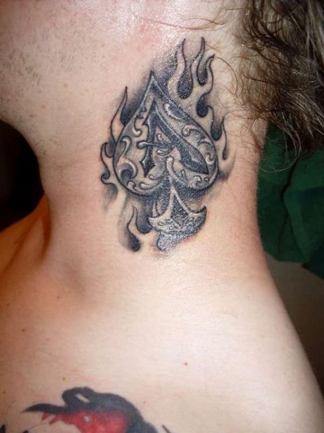 Cool Little Tattoos, Wave Tattoo Wrist, Spades Tattoo, Poker Tattoo, Tattoo Ideas With Meaning, Ace Of Spades Tattoo, Meaning Art, Side Hand Tattoos, Spade Tattoo