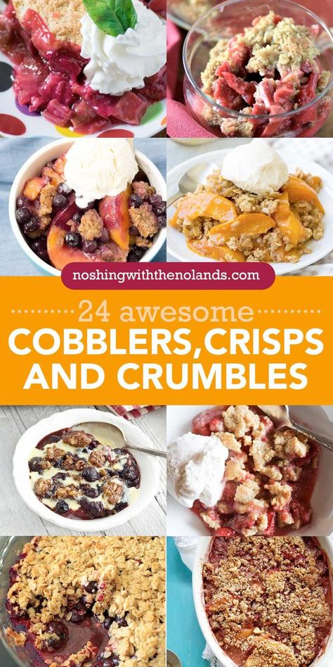 I love making cobblers and crisps. For one thing, they are very easy compared to a lot of other desserts. Plus I love that they are jam-packed with scrumptious fruits!! So I am happy to show you today… Fruit Crisps And Cobblers, Recipes With Canned Fruit, Fruit Crisp Topping, Fruit Crisp Recipe, Crumble Recipes, Crisp Desserts, Crisp Recipes, Homemade Baked Goods, Cobbler Topping