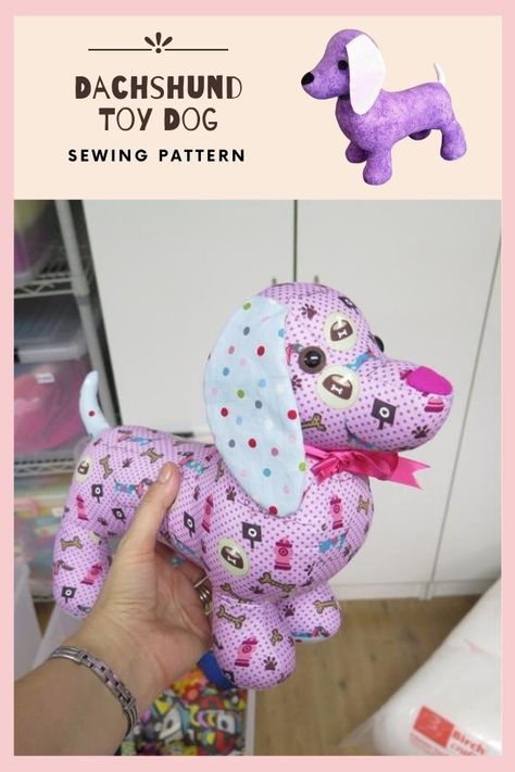 Weiner Dog Stuffed Animal Pattern, Dog Sewing Projects Ideas, Stuffed Dachshund Pattern Free Sewing, Weiner Dog Sewing Pattern, Sewing Toys Patterns Free Templates, Dachshund Sewing Pattern Free, Sausage Dog Sewing Pattern Free, Dog Soft Toy Patterns Free Sewing, Puppy Sewing Pattern Free