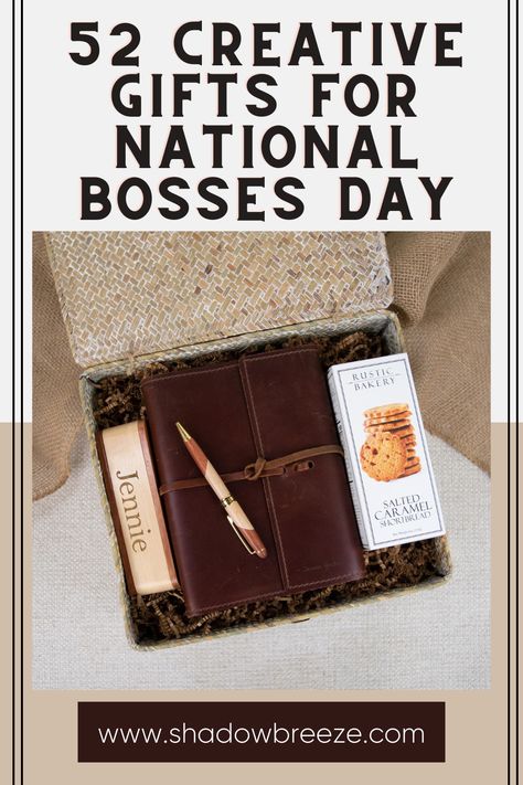 Celebrate your boss on national bosses day with fun and unique gifts that show the appreciaiton they deserve. If you have a great boss, it's time to show them the love they deserve. View creative bosses gifts today. #Shadowbreeze #NationalBossesday #giftsforboss #bossgiftideas #giftsideasforboss #nationalbossesdayideas Christmas Gift Ideas For Boss Men, Boss's Day Gifts, National Boss Day Gifts, Boss’s Day Gift Ideas, Boss Day Ideas, National Bosses Day Ideas, Bosses Day Gift Ideas Offices, Boss Day Gift Ideas, Gifts For Managers