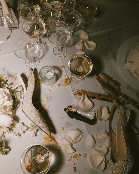 I spent like 30 minutes on this photo so I needed it to live here. 🥂 after I’ve taken like 863 dancing photos during the night my new favorite thing is to run around and take as many things from the bride as I can and create a chaotic reception flat lay. Shoes please. Serious question. Do clients love flat lays as much as photographers do? Or is just a for us thing? Lol Reception Flat Lay, Dancing Photos, Flat Lays, Dance Photos, 30 Minutes, Need This, Flat Lay, The Bride, Dancing