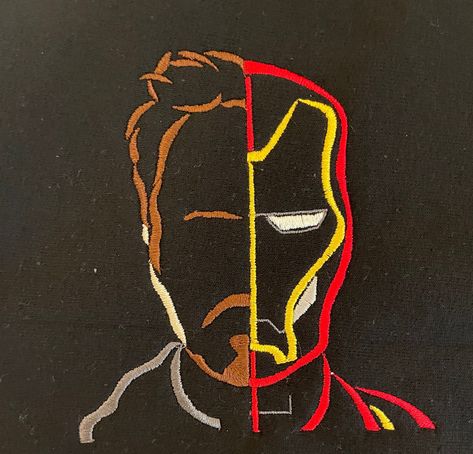 Iron Man Sweatshirt, Iron Man Embroidery, Sully And Boo, Iron Man Tattoo, Iron Man Tony Stark, Marvel Drawings, Embroidery Tshirt, Half Man, Embroidery Hoodie