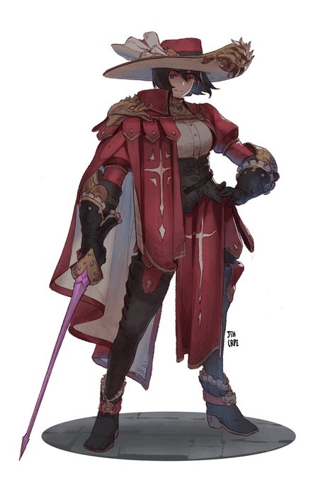 JSH on Twitter: "Red Mage.… " Final Fantasy Art, Dnd Art, Fantasy Armor, High Fantasy, Human Art, Fantasy Rpg, Fantasy Inspiration, Female Character Design, Medieval Fantasy