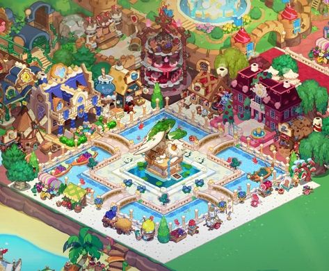 Crk Landmarks Ideas, Cookie Run Kingdom Shop Layout, Kingdom City Cookie Run, Cookie Run Kingdom Full Layout, Cookie Rub Kingdom Layout, Crk Kingdom Layout Ideas Aesthetic, Cookie Tun Kingdom Ideas, Cookie Run Kingdom Layout Ideas Aesthetic, Cookie Run Kingdom Kingdom Ideas