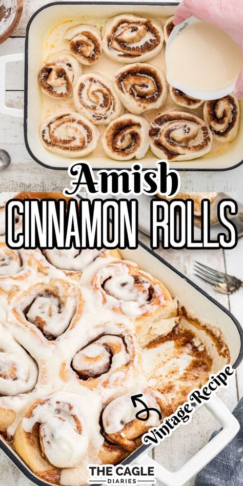 Connamon Rolls, Amish Cinnamon Rolls, Easy Cinnamon Rolls, Cinnamon Roll Icing, Cinnabon Cinnamon Rolls, Breakfast Recipes Easy Quick, Rolls Easy, Cinnamon Rolls Easy, Quick Breakfast Recipes