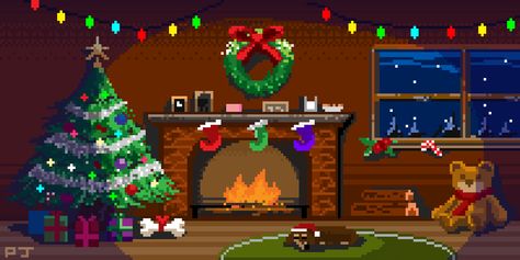 ArtStation - Merry X'mas, Pixel Jeff Christmas Wallpaper Gif, Gif Pixel, Christmas Tree Gif, Xmas Gif, Pixel Gif, Merry X'mas, Merry Christmas Gif, Pixel Art Background, Xmas Wallpaper