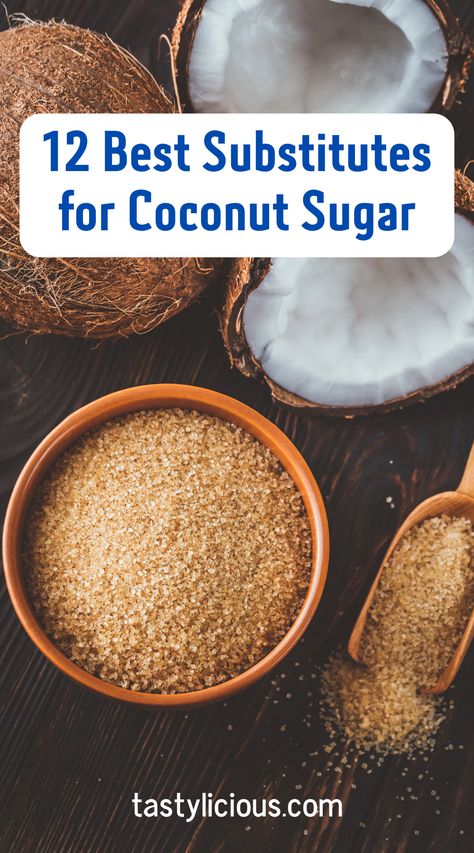 healthy substitute for coconut sugar | coconut sugar substitute ratio | coconut sugar substitute brown sugar | coconut sugar substitute stevia | coconut sugar substitute honey | fall recipes dinner | healthy lunch ideas | dinner ideas | breakfast ideas | easy healthy dinner recipes Substitute For Coconut Oil, Coconut Sugar Recipes, Simple Sugar Syrup, Diy Coconut, Organic Coconut Sugar, Brown Sugar Syrup, Sugar Alternatives, Turbinado Sugar, Coconut Palm Sugar