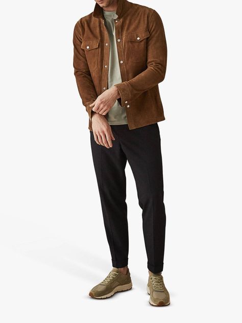 Outfits For Male Teachers, Brown Overshirt Men Outfit, Writer Outfits Aesthetic Men, Dark Brown Jacket Outfit Men, Brown Sweater Outfit Men, Brown Jacket Outfit Men, Male Teacher Outfits, Brown Jacket Outfit, Navi Outfits