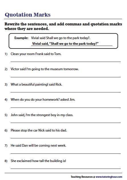 Speech Marks Worksheet Grade 3, Direct Indirect Speech Worksheet, Punctuation Worksheets Grade 4, Direct Speech Worksheets, Speech Marks Worksheet, Direct And Indirect Speech Worksheets, Quotation Marks Worksheet, Quotation Marks Rules, Speech Worksheets