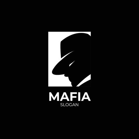 Mafia silhouette logo design inspiration. Vector Illustration Mafia Silhouette, Silhouette Logo Design, Logo Silhouette, Silhouette Logo, Clock Tattoo Design, T Shirt Logo Design, Sports Logo Design, Shirt Logo Design, Cleaning Logo