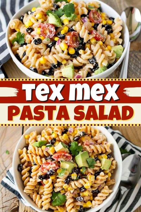 Jalapeño Pasta Salad, Tex Mex Pasta Salad, Tex Mex Pasta, Tex Mex Salad, Amazing Salads, Mexican Favorites, Shrimp Pasta Salad, Southwestern Recipes, Black Beans Corn