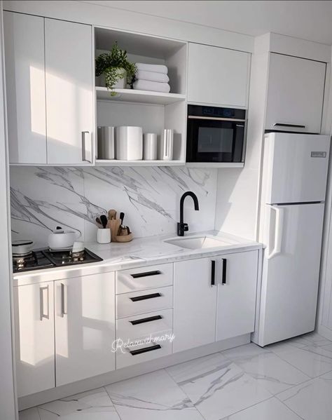 Micro Kitchen Ideas, Kitchen Ideas With Island, Studio Kitchenette, Small Basement Kitchen, Kitchenette Design, Micro Kitchen, Beach House Floor Plans, Tiny Kitchen Design, Small Apartment Kitchen