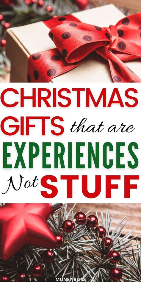 Unexpected Christmas Gifts, Creative Ways To Give Christmas Gifts, Non Present Christmas Gifts, Experience Ideas For Adults, Christmas Gift Ideas Experiences, Christmas Presents To Make For Family, Christmas Gifts Family Diy, Best Christmas Ideas, No Present Christmas Ideas