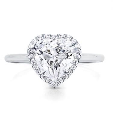 This heart halo engagement setting is the perfect way to show off your heart shape diamond.  The band is 1.7mm. The halo is comprised of approximately 18 diamonds at 0.20cttw. Diamond count and cttw will vary depending on size of center stone.  <br><br>The center diamond is a 1.51 carat Heart shape, H color, VVS2 clarity diamond accompanied by a GIA grading report. Heart Halo, Top Engagement Rings, Wedding Gifts For Men, Diamond Jewelry Earrings, Diamond Wedding Jewelry, Future Engagement Rings, Heart Engagement Rings, Engagement Sets, Pave Engagement Ring