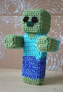 Free Minecraft crochet patterns Crochet Minecraft Pattern, Minecraft Crochet Patterns, Zombie Animals, Crochet Zombie, Minecraft Crochet, Minecraft Pattern, Monster Crochet, Chaos Art, Creative Chaos