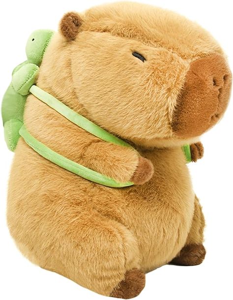 Capybara Plushie, Turtle Backpack, Capybara Plush, Jellycat Stuffed Animals, Cute Capybara, Cute Squishies, Girls Toys, Birthday List, Cute Stuffed Animals