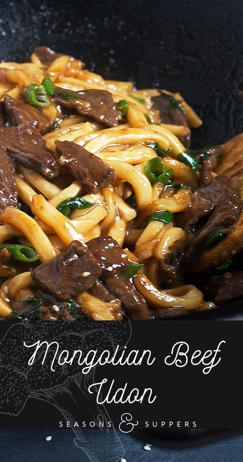 Mongolian Beef Udon Noodles, Beef And Udon Noodles Stir Fry, Mongolian Noodles Stir Fry, Steak Udon Noodles, Chinese Beef Noodles, Udon Noodle Stir Fry Beef, Udon Noodle Recipe Beef, Steak Noodle Stir Fry, Undo Noodles Recipes Easy