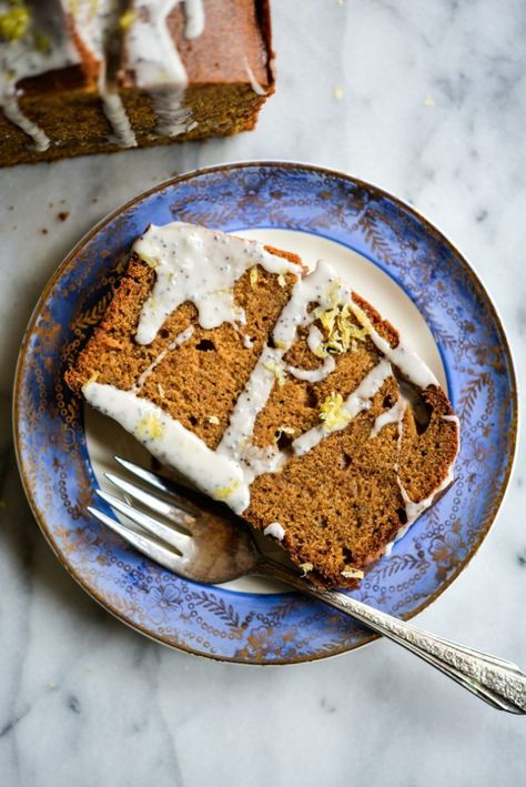 Lemon Poppy Seed Pound Cake (GF) Poppy Seed Bread Recipe, Poppy Seed Pound Cake, Carrot Loaf Cake, Seed Bread Recipe, Gluten Free Pound Cake, Carrot Loaf, Lemon Poppy Seed Bread, Food Photography Cake, Cake Food Photography