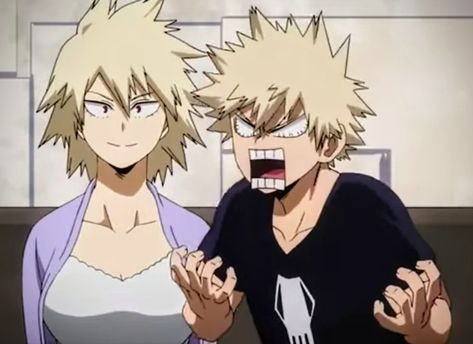 Icon Bakugo And Momo, Bakugo And His Mom, Bakugo's Mom, Bakugou's Mom, Angry Pomeranian, Mitsuki Bakugou, Katsuki Bakugou, Bakugou Katsuki, Boku No Hero