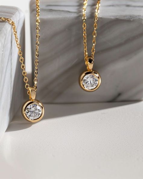 Gleaming 14k gold and bezel diamonds matching every mood, style, and occasion. Make a timeless addition to your Jewelry box at the link in bio. #solitaire #14kgoldjewelry #finejewelry #solidgoldjewelry #bezeldiamond #diamondnecklaces #everydayjewelry #ethicaldiamonds Dream Accessories, Mangalsutra Chain, Mood Style, Jewellery Diamond, Birthday Gifts For Best Friend, Solid Gold Jewelry, Bezel Diamond, Jewellery Designs, Everyday Jewelry