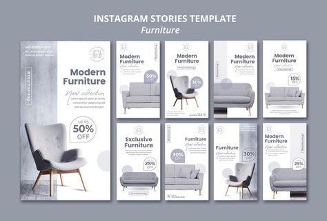 Furniture Instagram Feed, Furniture Instagram Story, Catalogue Design Templates, Furniture Graphic, Minimalist Furniture Design, Interior Design Instagram, Furniture Sales, Banner Ads Design, Social Media Poster